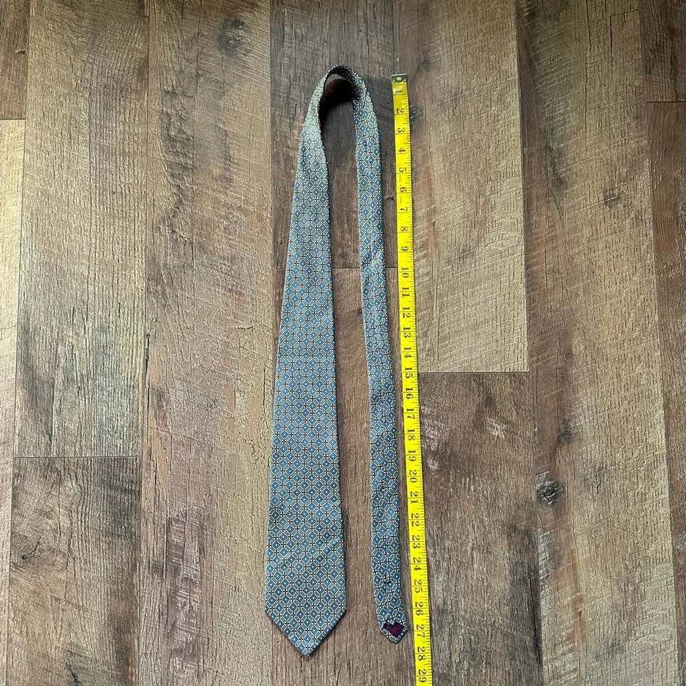Men's Gentlemens Club Blue Green Patterned Tie